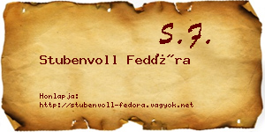 Stubenvoll Fedóra névjegykártya